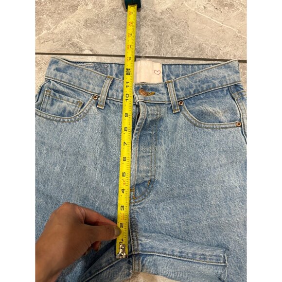 Revice Denim Cut Off Shorts High Rise Blue Women's Size‎ 27 h2 - Picture 6 of 7